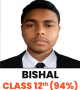 class 12th topper BISHAL 94%